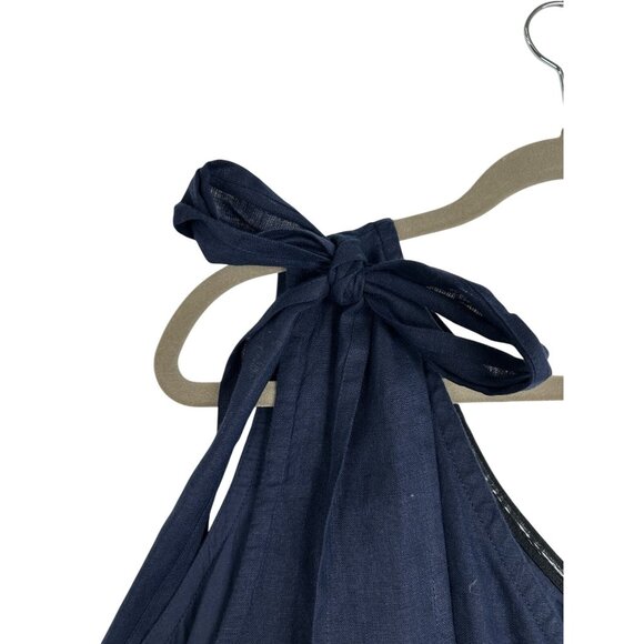 J. CREW Women’s Size XXL One-Shoulder Linen Shift Dress Navy Blue NWT - Picture 12 of 14